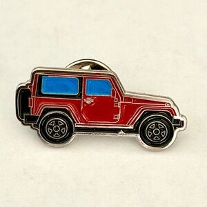 Jeep Wrangler Lapel Pin Red~ Black~ Blue New